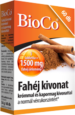 BioCo Fahéj kivonat tabletta 60db 1500mg